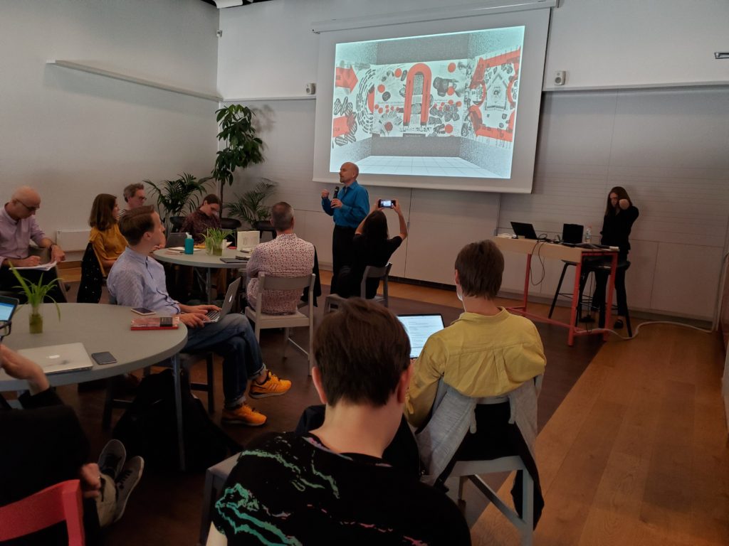 Jeffrey Schnapp from Harvard University speaking at the Third Digital Humanities Stockholm event: Critical-Constructive Engagement on May 21, 2019 at KTH Royal Institute of Technology. Photo credit: Danielle Morgan.